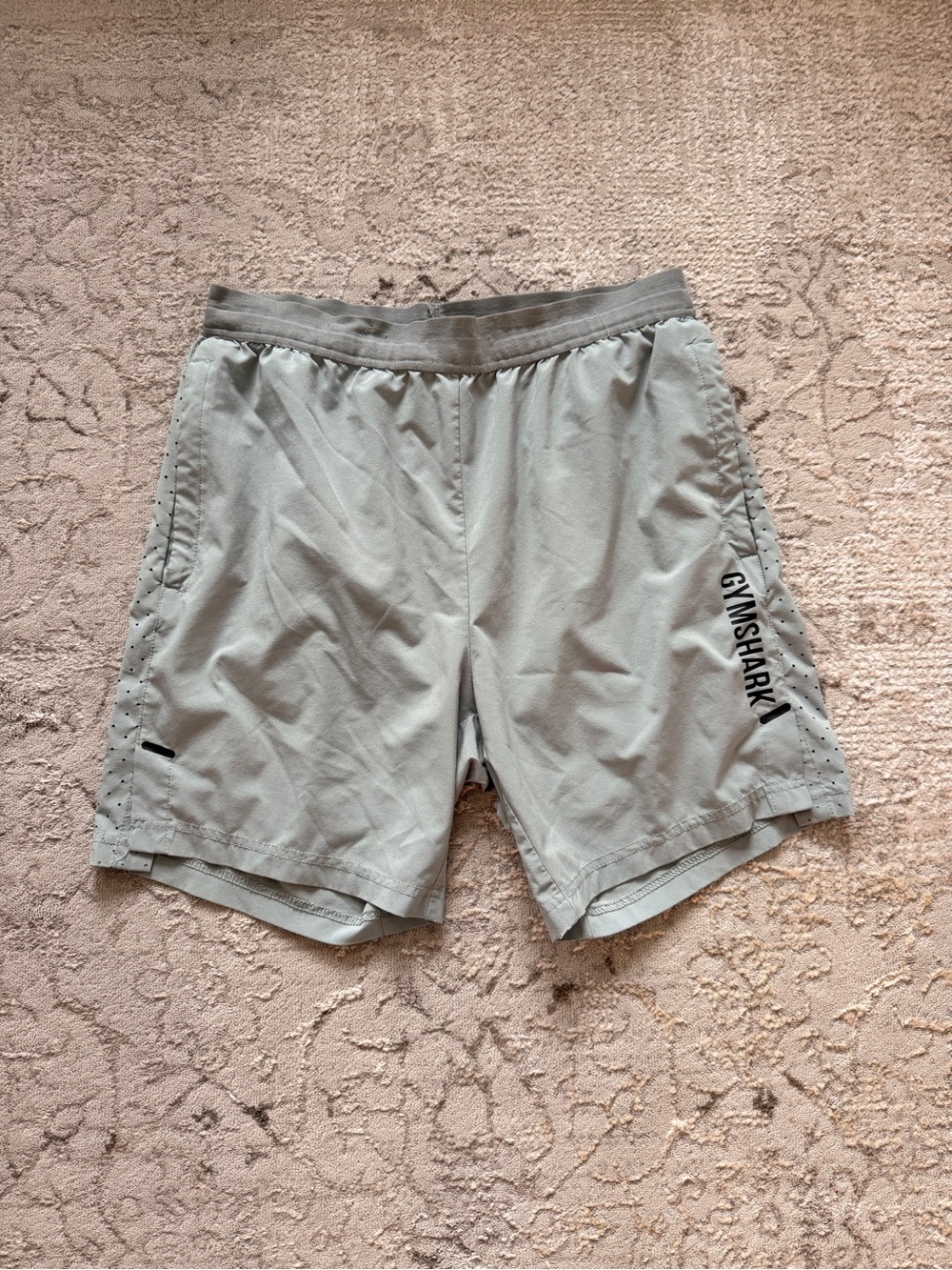 Gymshark Men's Light Teal Blue Training Shorts with Side Venting